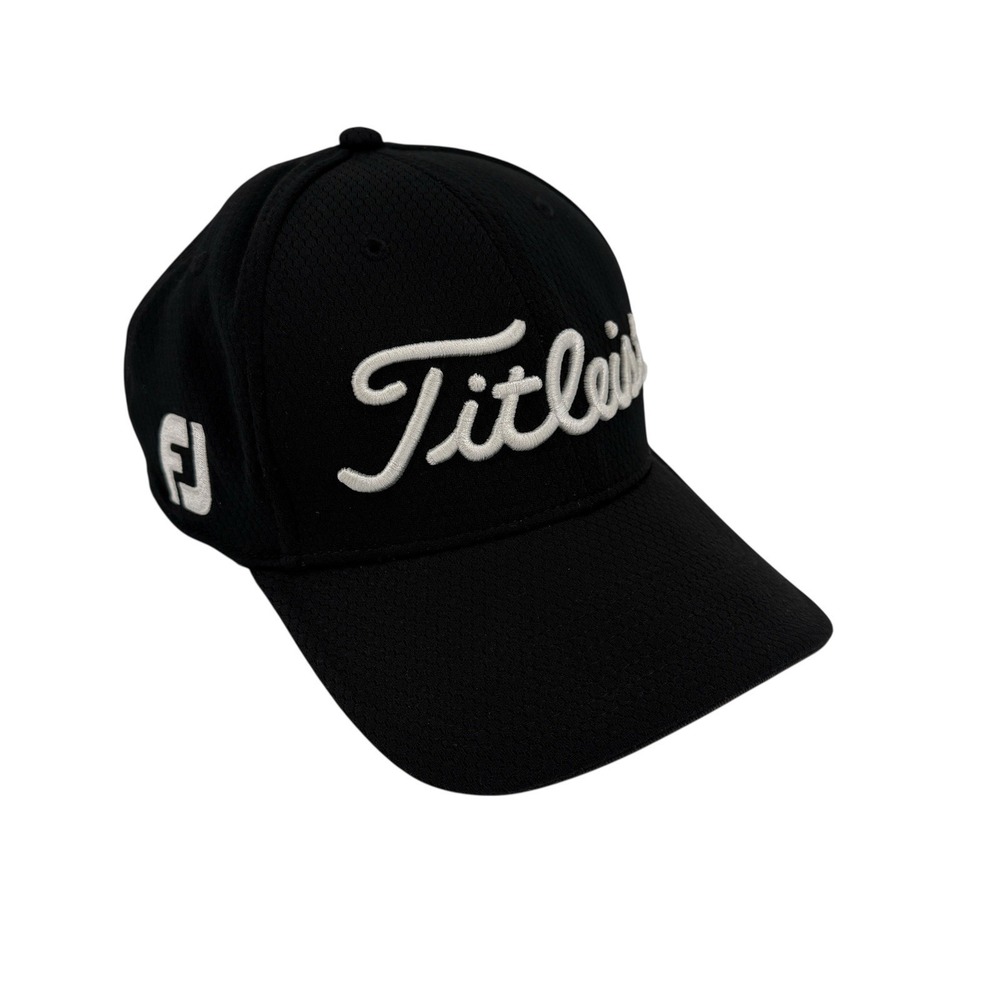 Titleist Pro V FJ Mesh Back Stretch Fit Golf Hat Black Men's Adjustable Cap OSFA